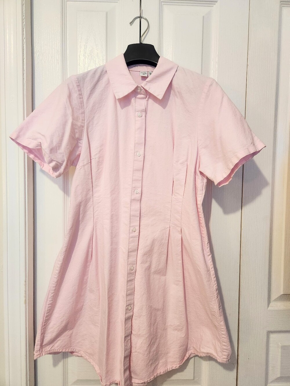 Twik Pink Organic Cotton Mini Shirt Dress Size Large